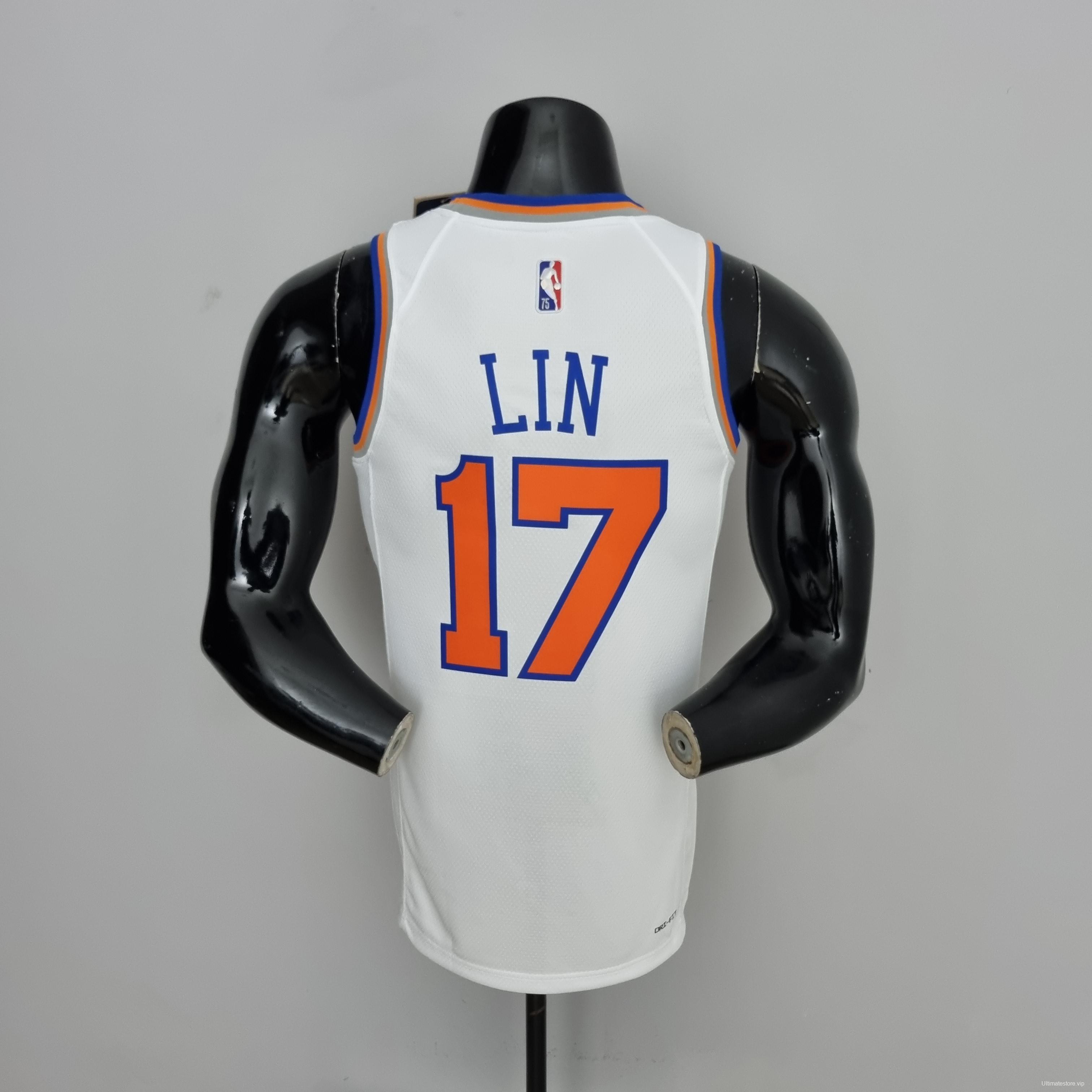 75th Anniversary Lin #17 New York Knicks White NBA Jersey