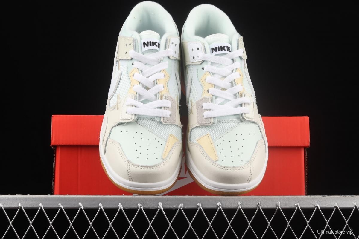 NIKE DUNK Svrap light blue sea glass stitching low upper skateboard shoes DB0500-100