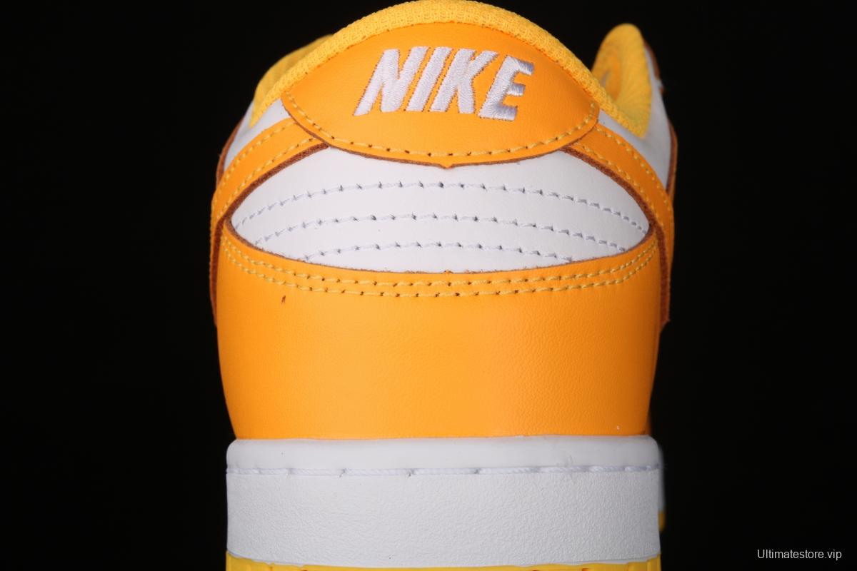 NIKE DUNK Low SB dunk series white and yellow color matching low-side leisure sports skateboard shoes DD1503-800