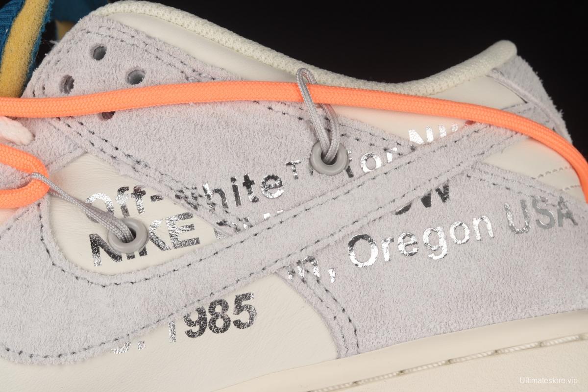 OFF-White x NIKE DUNK Low OW suede SB buckle rebound fashion casual board shoes DJ0950-119