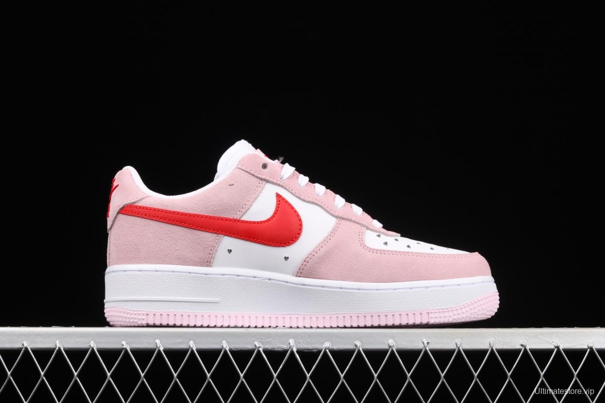 NIKE Air Force 11607 QS Pink Valentine's Day PEACEMINUSONE same style DD3384-600