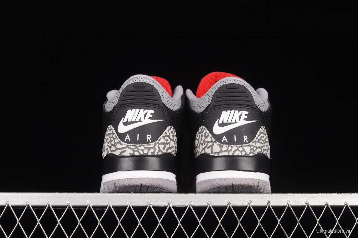 Air Jordan 3 Retro Black Cement (2018) AJ3 Joe 3 Retro Black Cement 854262-001