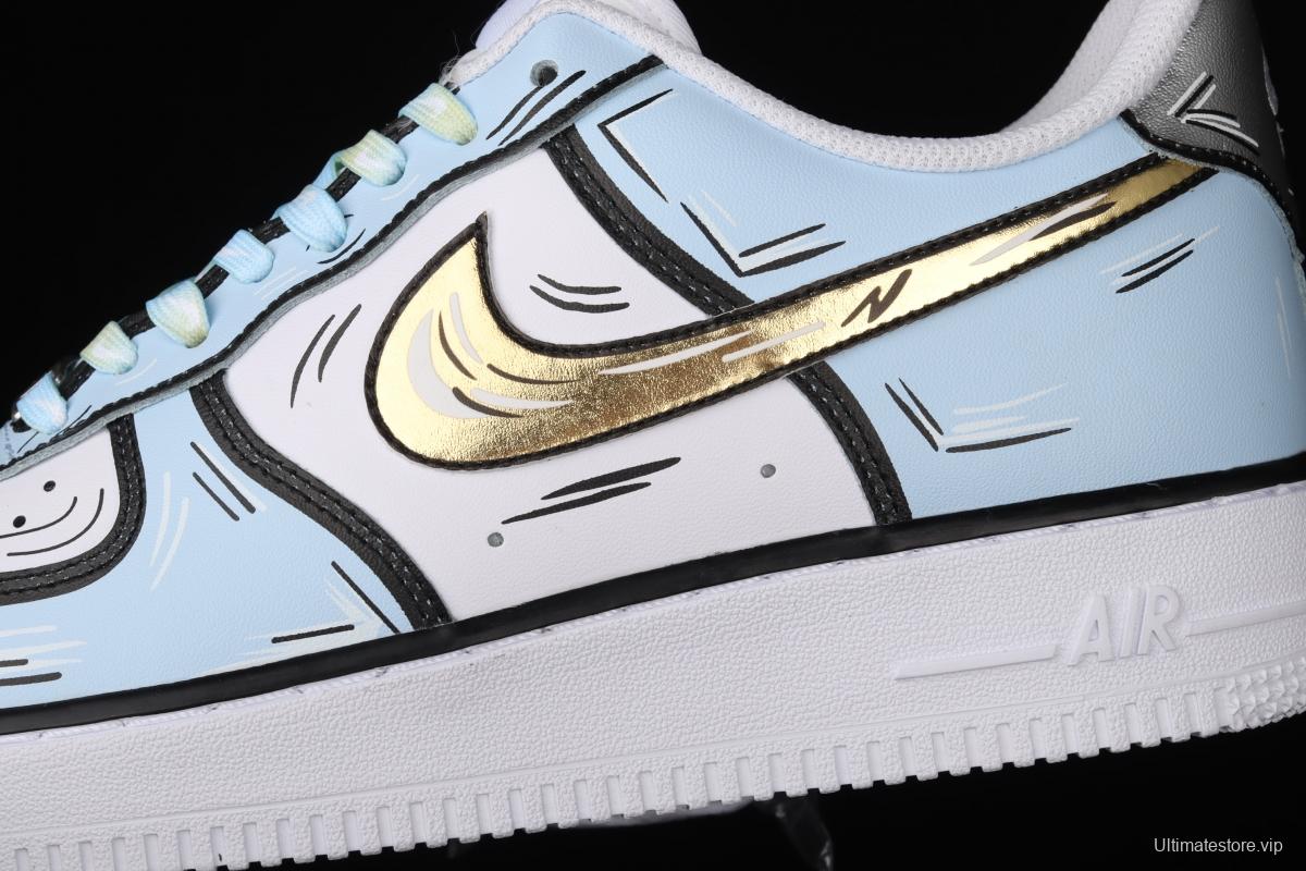 NIKE Air Force 11607 Low two-dimensional theme ice and snow strange color matching low-top casual board shoes CW2288-212