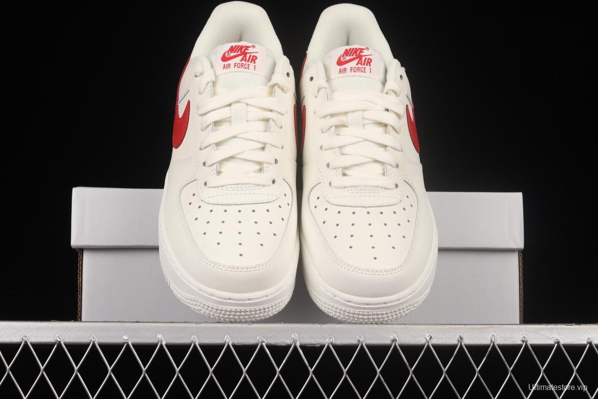 NIKE Air Force 1x 07 Low Air Force White and Red low-top Leisure Board shoes 315115-126