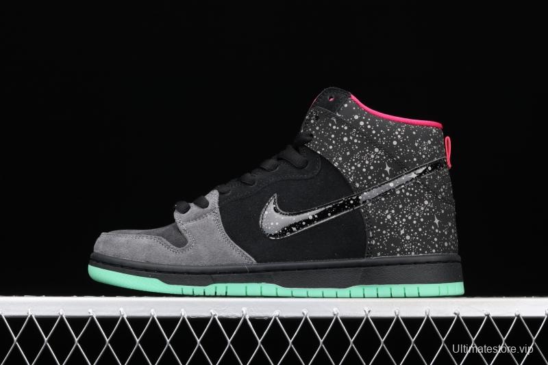 NIKE SB DUNK High Premium AE QS aurora borealis high-top skateboard shoes 313171-063