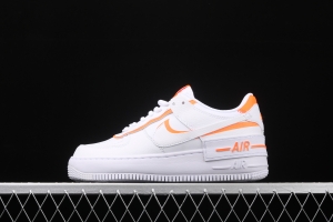 NIKE Air Force 1 ShAdidasow White Orange Light weight heightened low side White Board shoes CI0919-103