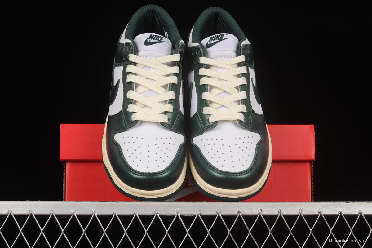 NIKE SB DUNK Low Vintage Green Navy Green Distressed SB Buckle Backboard Fashion Casual Sneakers DQ8580-100