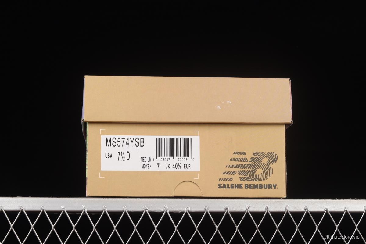 Salehe Bembury x New Balance 574 Yurt Versace Director Joint Retro Casual Running Shoes MS574YSB