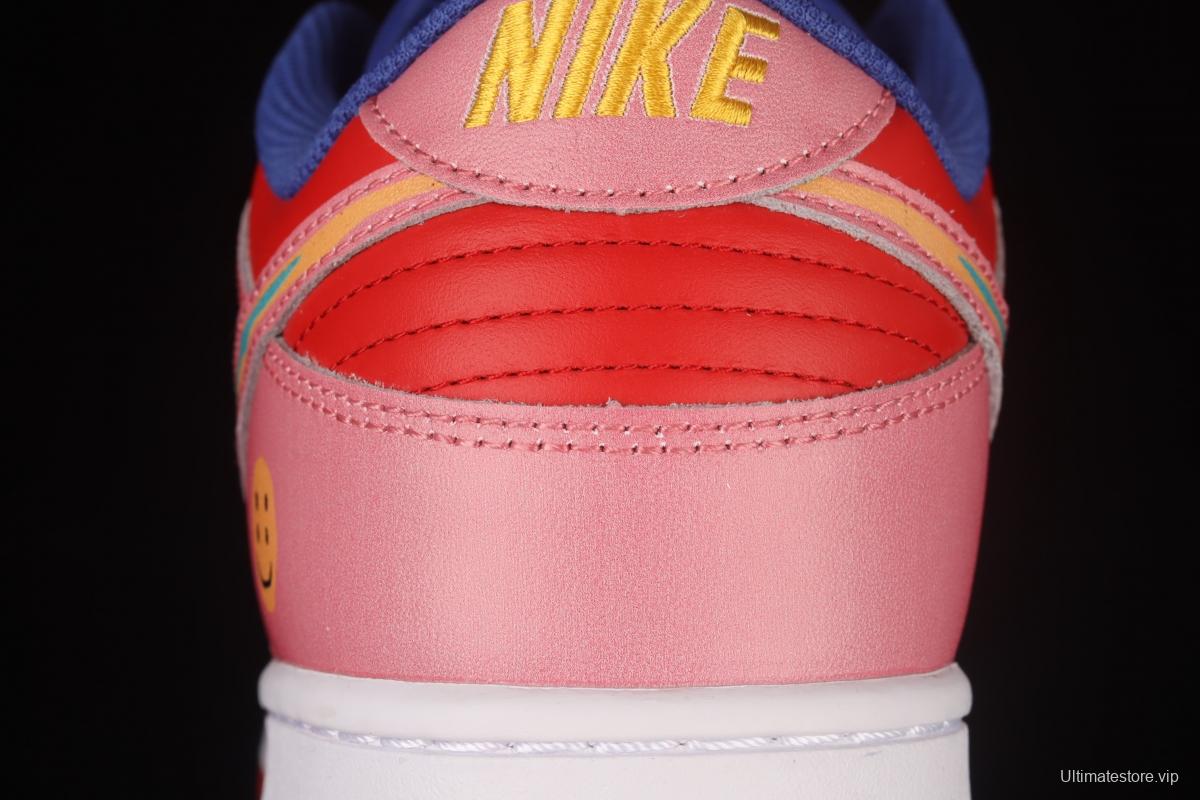 Cactusplantfleamarket x NIKE DUNK Low Rainbow smiley face joint style rainbow mandarin duck joint style low-side sports leisure board shoes LF4587-001