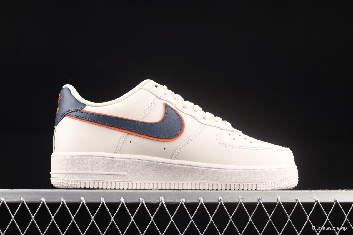 NIKE Air Force 1x07 Low rice white blue hook low top casual board shoes BS8871-101