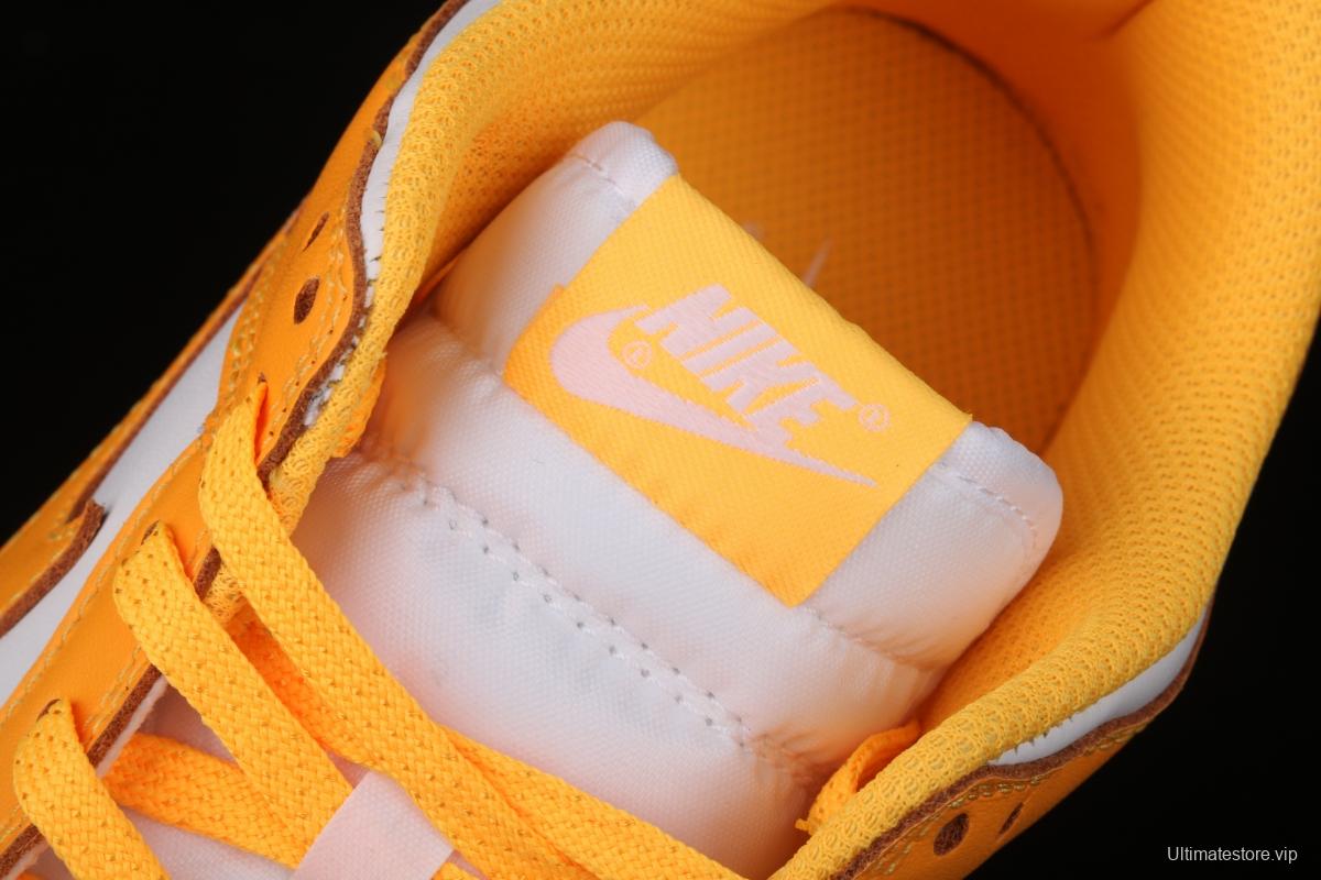 NIKE DUNK Low SB dunk series white and yellow color matching low-side leisure sports skateboard shoes DD1503-800