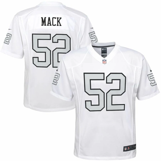 Youth Khalil Mack White Rush Player Limited Team Jersey