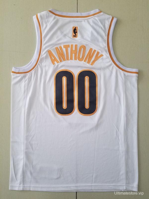 Carmelo Anthony 00 White Golden Edition Jersey