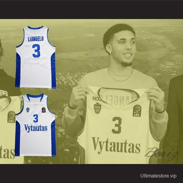 LiAngelo Ball 3 Lithuania Vytautas White Basketball Jersey