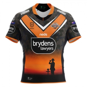 Wests Tigers 2021 Mens ANZAC Rugby Jersey