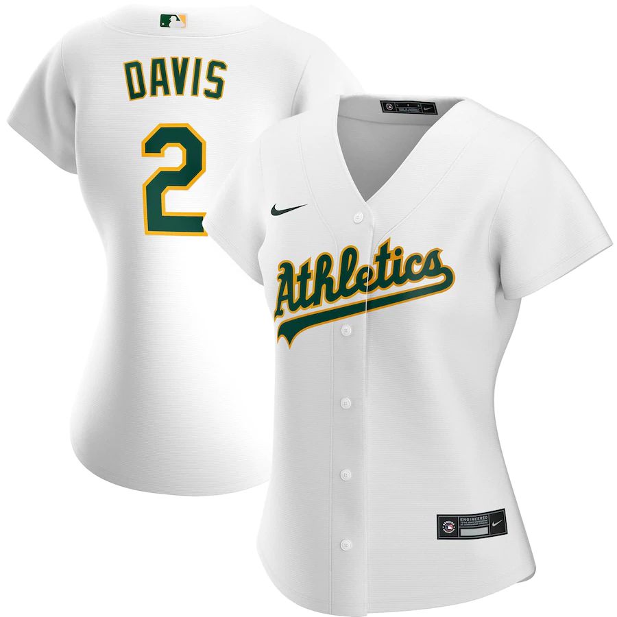 Women's Khris Davis White Home 2020 Player Team Jersey