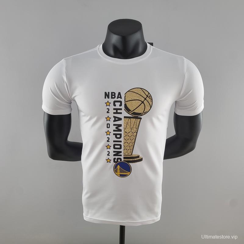 2022 NBA Golden State Warriors CHAMPIONS White T-Shirts#K000219