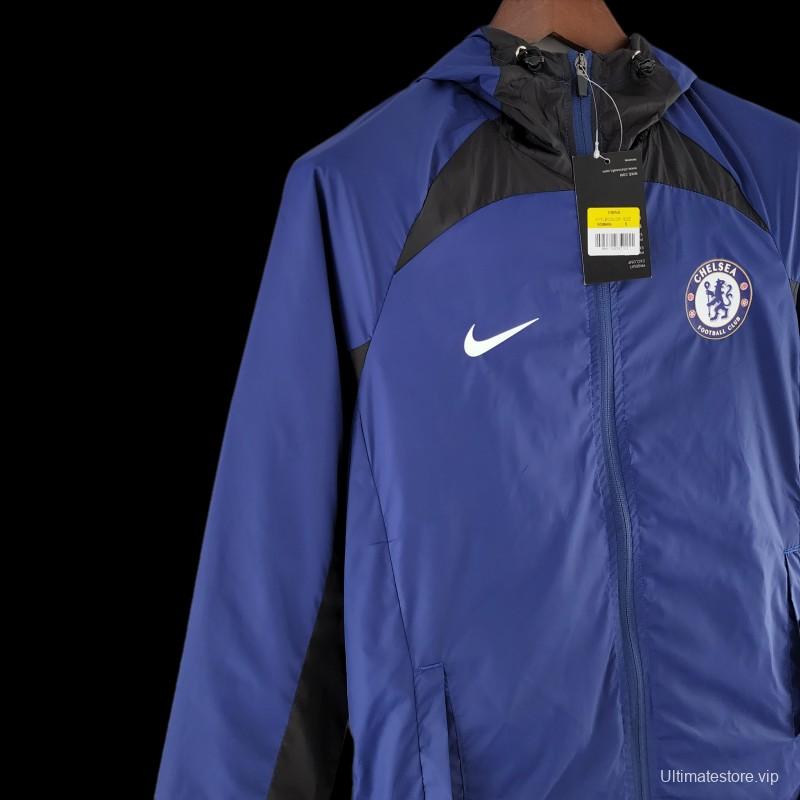 22/23 Chelsea Windbreaker Blue & Black