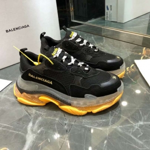 Men/Women Balenciaga Triple S Sneaker Black/Yellow Item 6380380