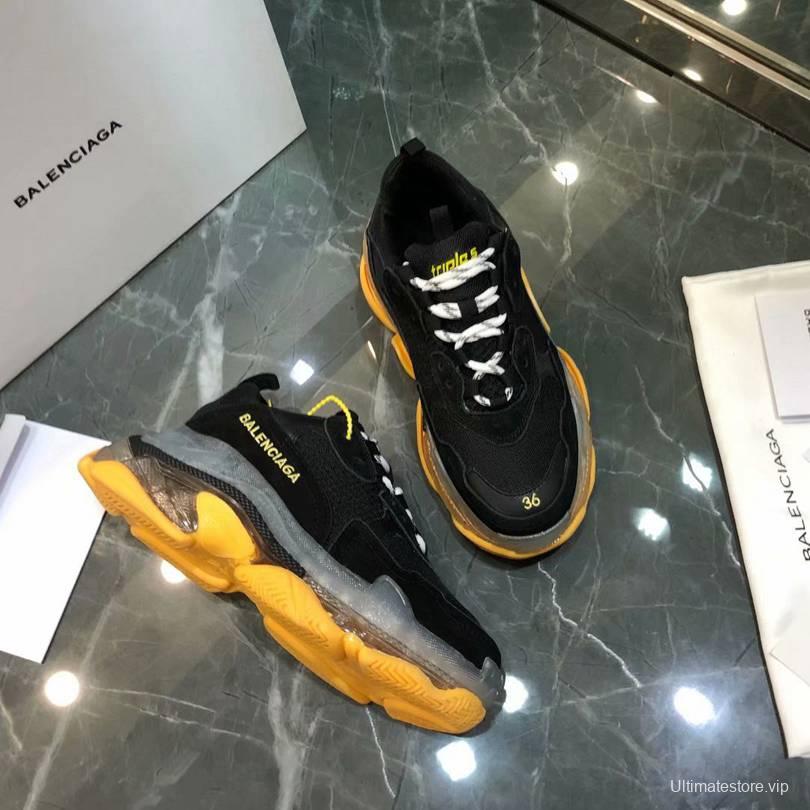 Men/Women Balenciaga Triple S Sneaker Black/Yellow Item 6380380