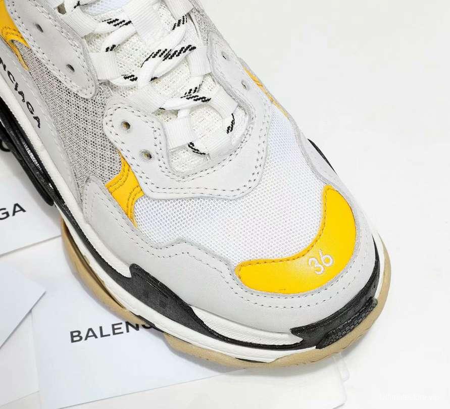 Men/Women Balenciaga Triple-S Sneaker Multi-Color Grey/Yellow Item 6380340