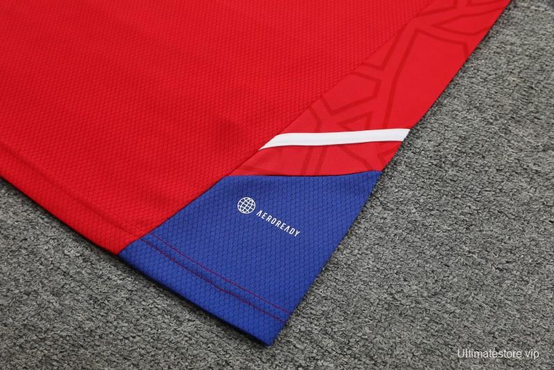 23-24 Bayern Munich Red/Blue Vest Jersey+Shorts