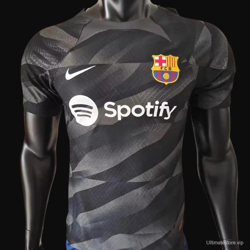 Player Version 23/24 Barcelona Black Goalkeeper Jersey