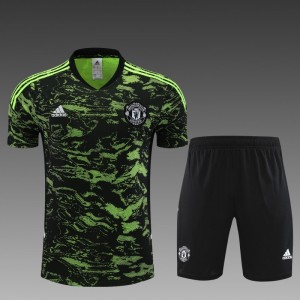 23 24 Manchester United Green Black Short Sleeve+Shorts