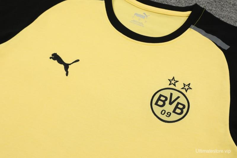 23/24 Borussia Dortmund Cotton Short Sleeve Jersey+Shorts