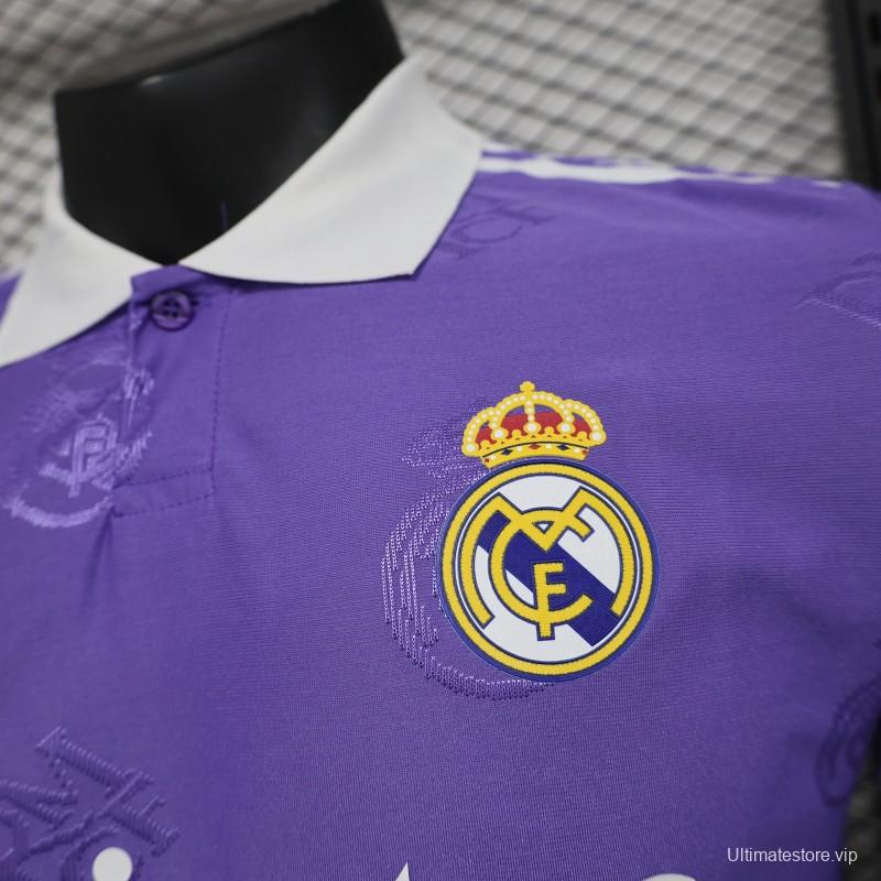 Player Version 24/25 Real Madrid Purple Pre-Match Jersey