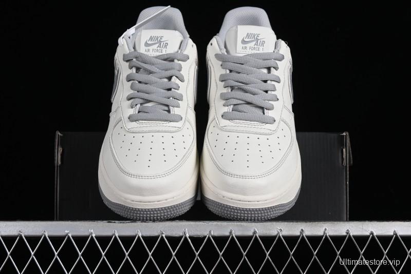 Balenciaga x Nike Air Force 1 '07 Low Triple Swoosh Beige Grey Casual Shoes - FR0538-091