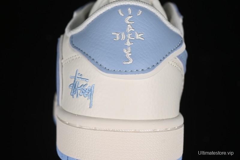 Nike Travis Scott x Fragment Design x Air Jordan 1 Low OG SP AJ1 Retro Sneakers - DM6688-609