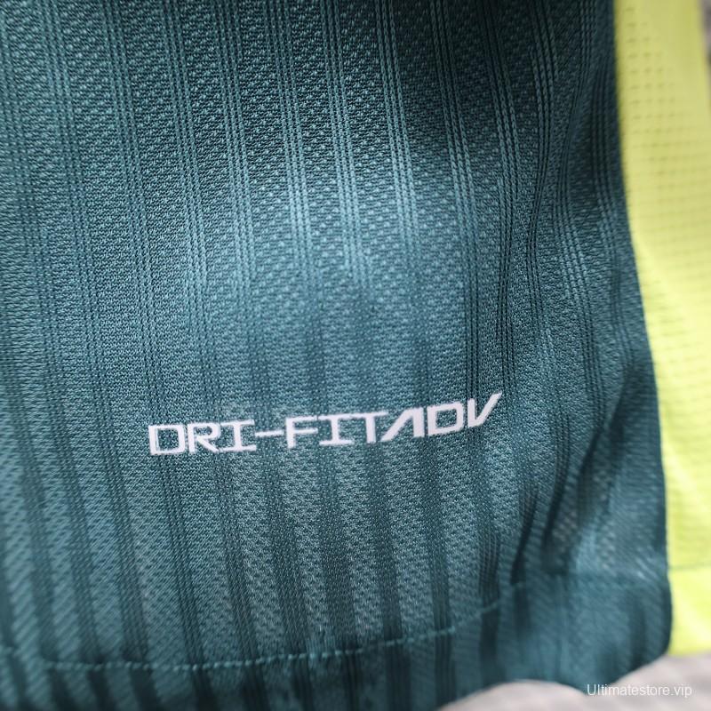 Player Version 25/26 FC Barcelona Dark Green with Neon Yellow Trim Jersey