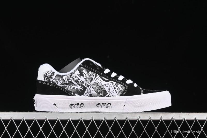 Vans Classics Knu Skool Retro Skate Shoes with Enlarged Toe and Thickened Tongue - VN000CZWBHJ