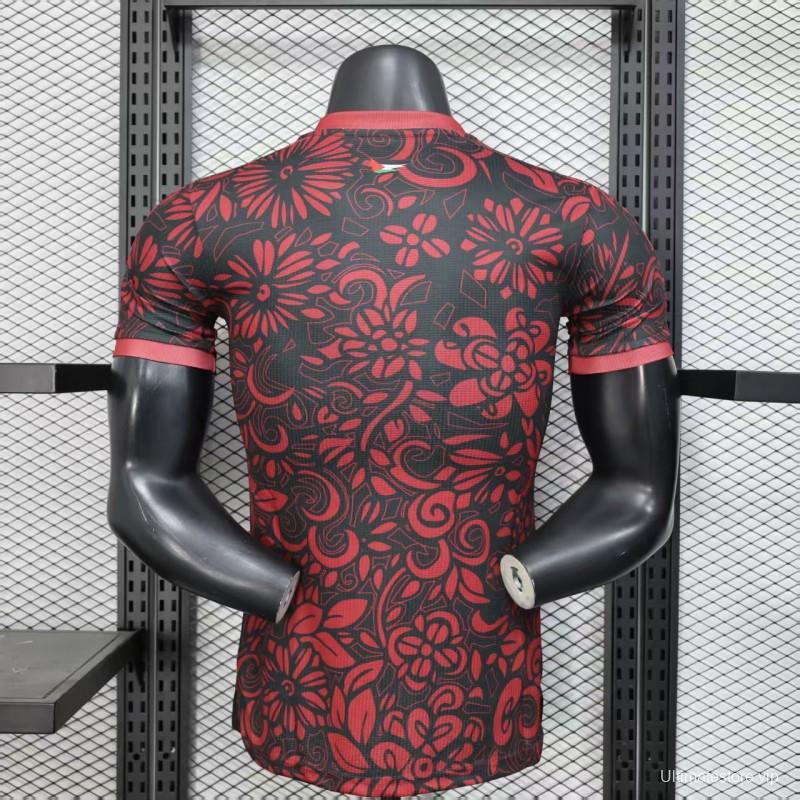 Player Version 25/26 FC Palestine Red with Traditional Floral Pattern Jersey