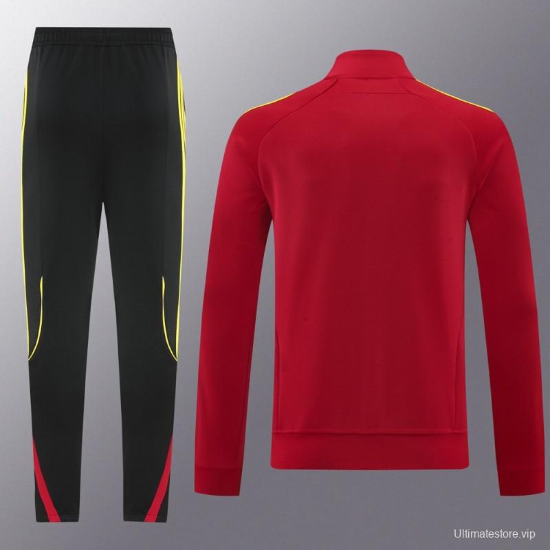 25/26 Arsenal Red Full Zipper Jacket +Long Pants