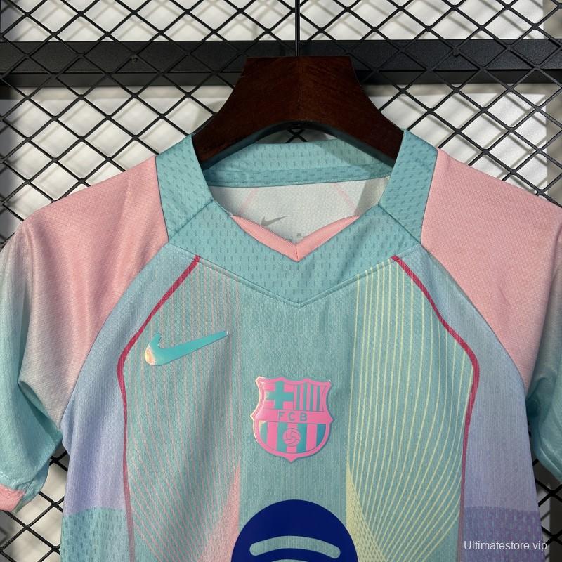 25/26 Kids Barcelona Blue Gradient with Spotify Jersey