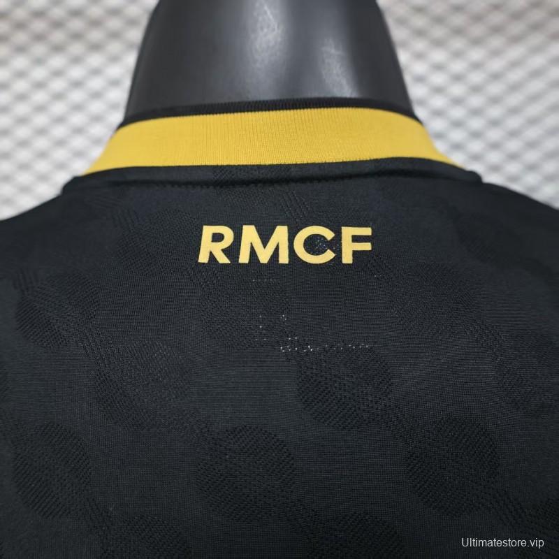 Player Version 25/26 Real Madrid Black with Gold Trim Jersey