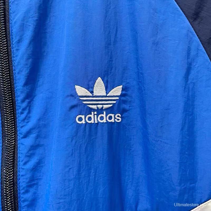 2025 Adidas Original Navy/Green White Windbreaker
