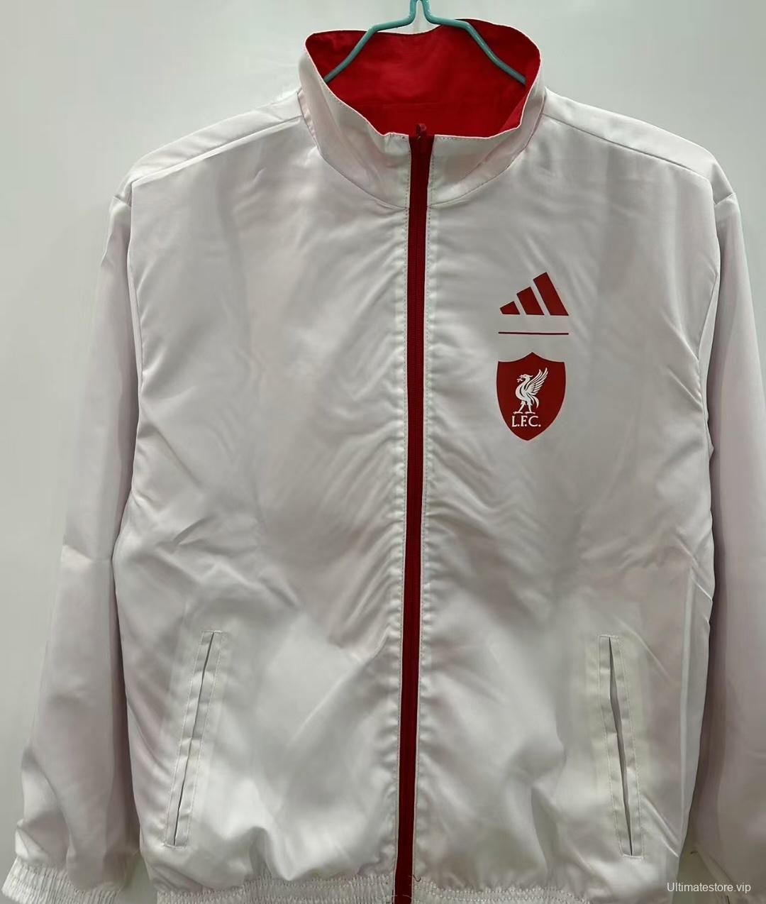 25/26 Liverpool Red/White Reversible Windbreaker