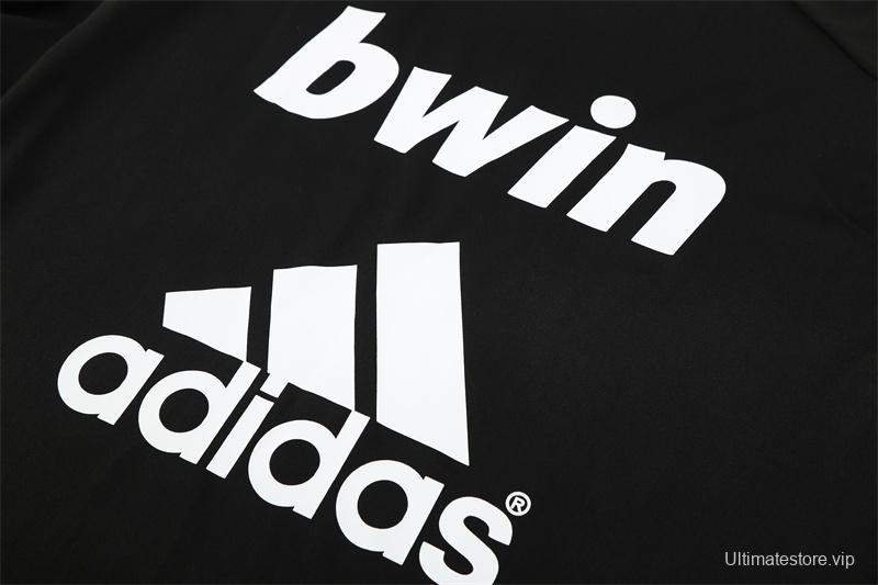 Retro 11/12 Real Madrid Black Half Zipper Jacket