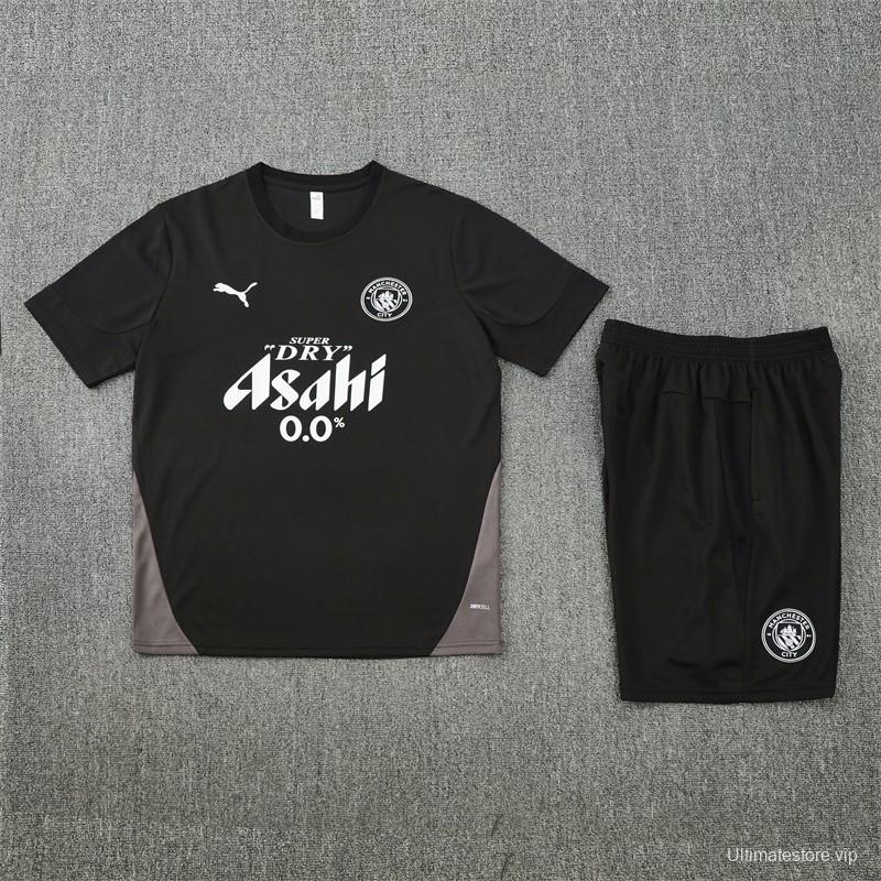 25/26 Manchester City Black with XS Short Sleeve+Soccer Shorts