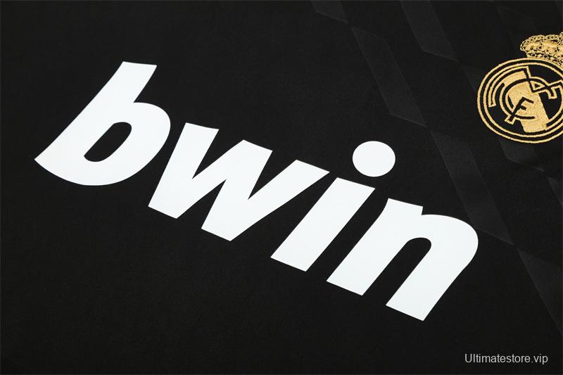 Retro 11/12 Real Madrid Black Half Zipper Jacket+Long Pants