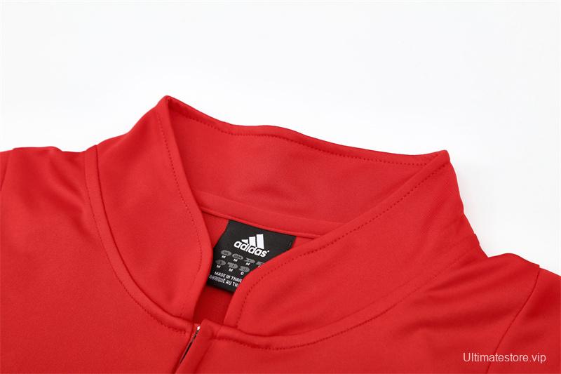 Retro 03/04 AC Milan Red Half Zipper Jacket+Long Pants