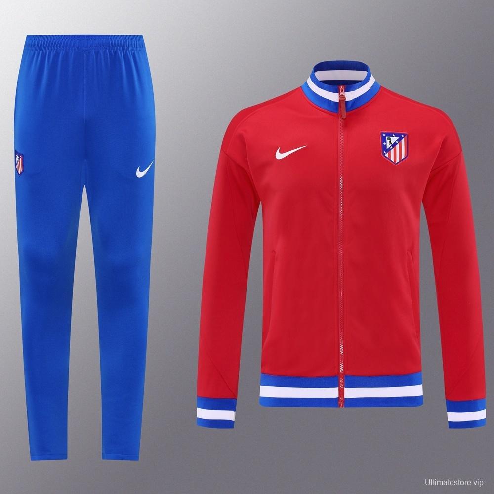 25/26 Atletico Madrid Red Full Zipper Jacket + Long Pants