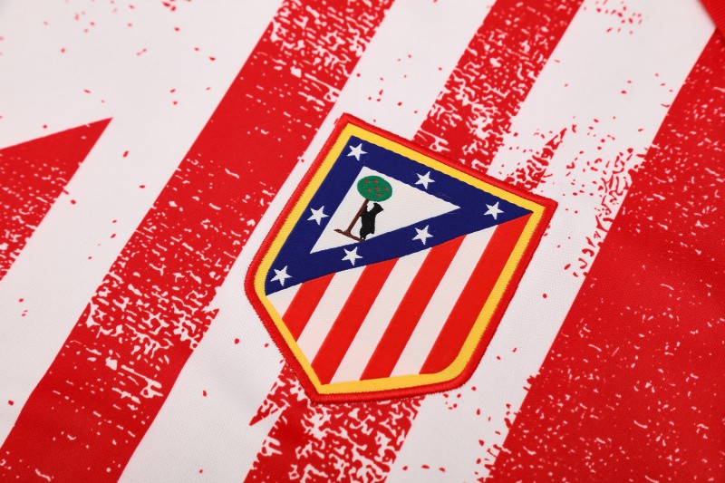 25/26 Atletico Madrid Red/White Stripe Short Sleeve+Shorts