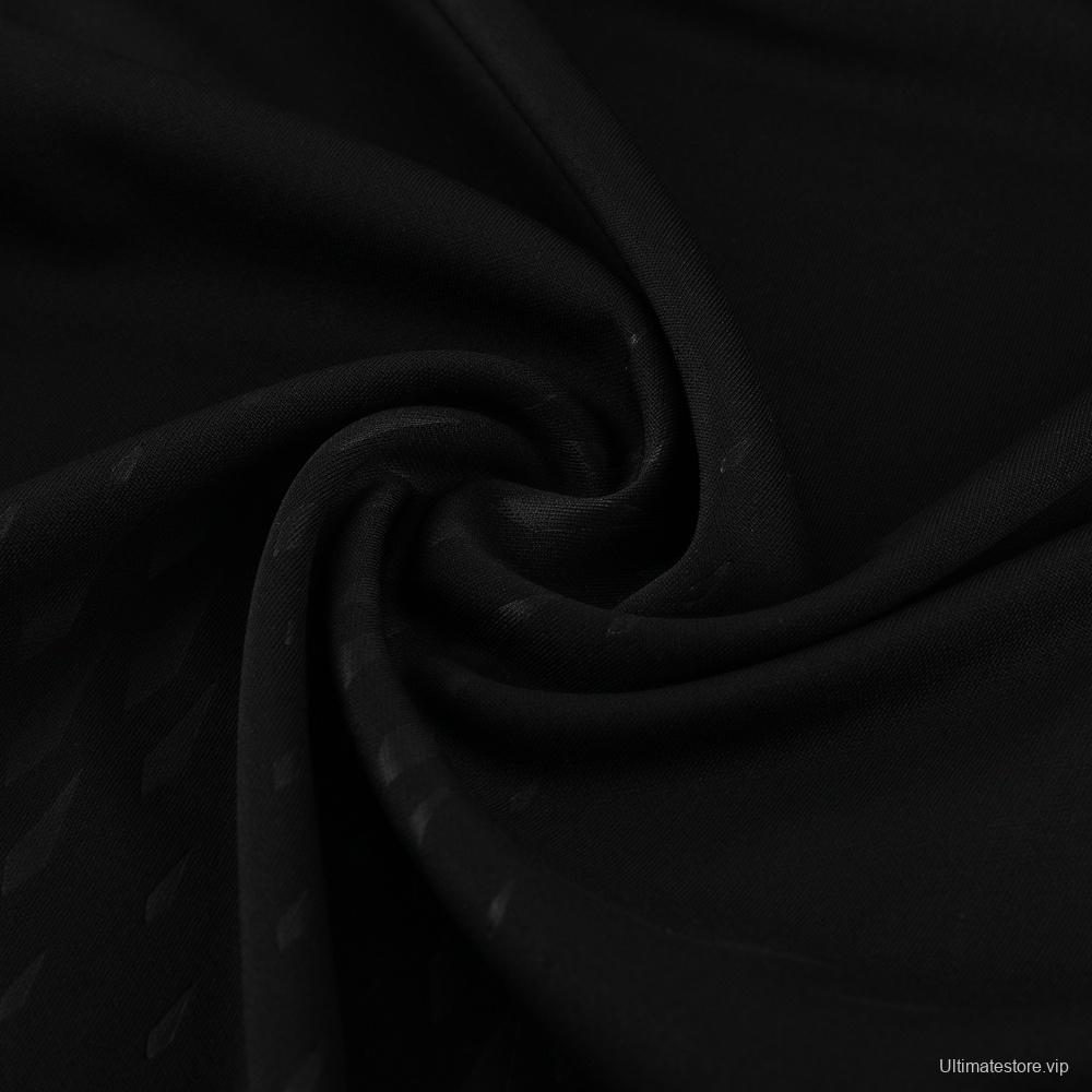 25/26 Manchester United Black Half Zipper Jacket+Long Pants