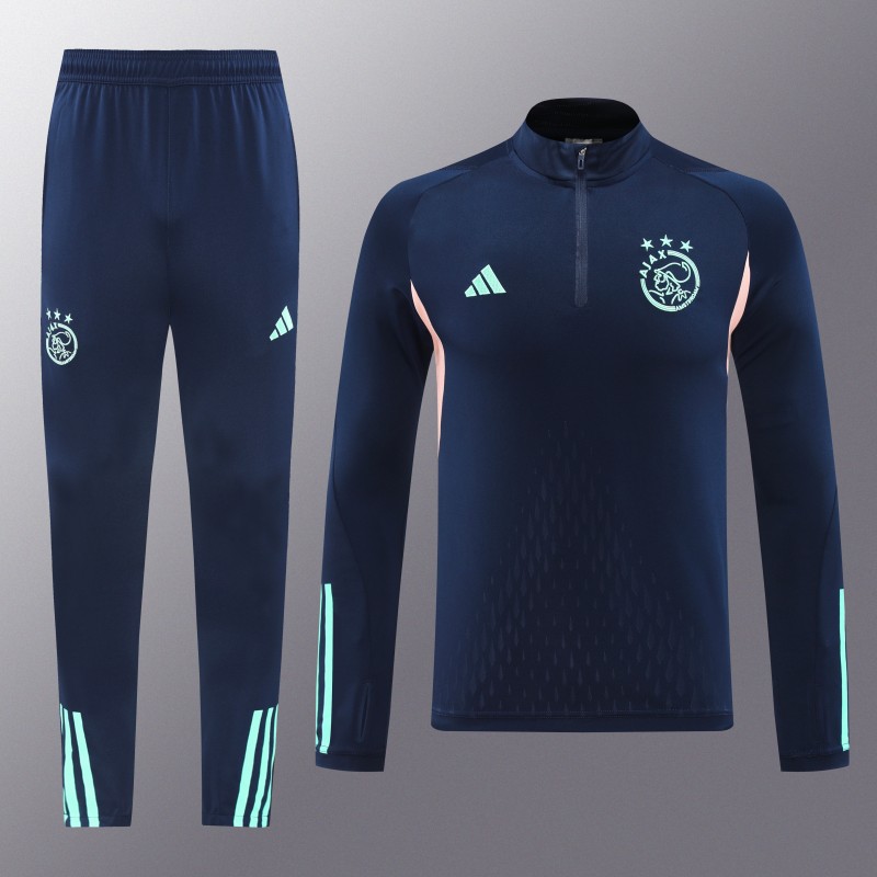 25/26 Ajax Navy Half Zipper Jacket+Long Pants