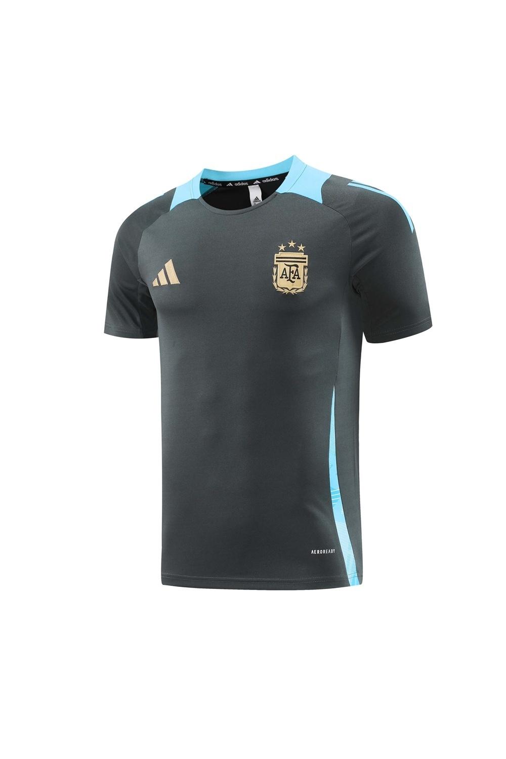 2025 Argentina Dark Gray Short Sleeve+Soccer Shorts