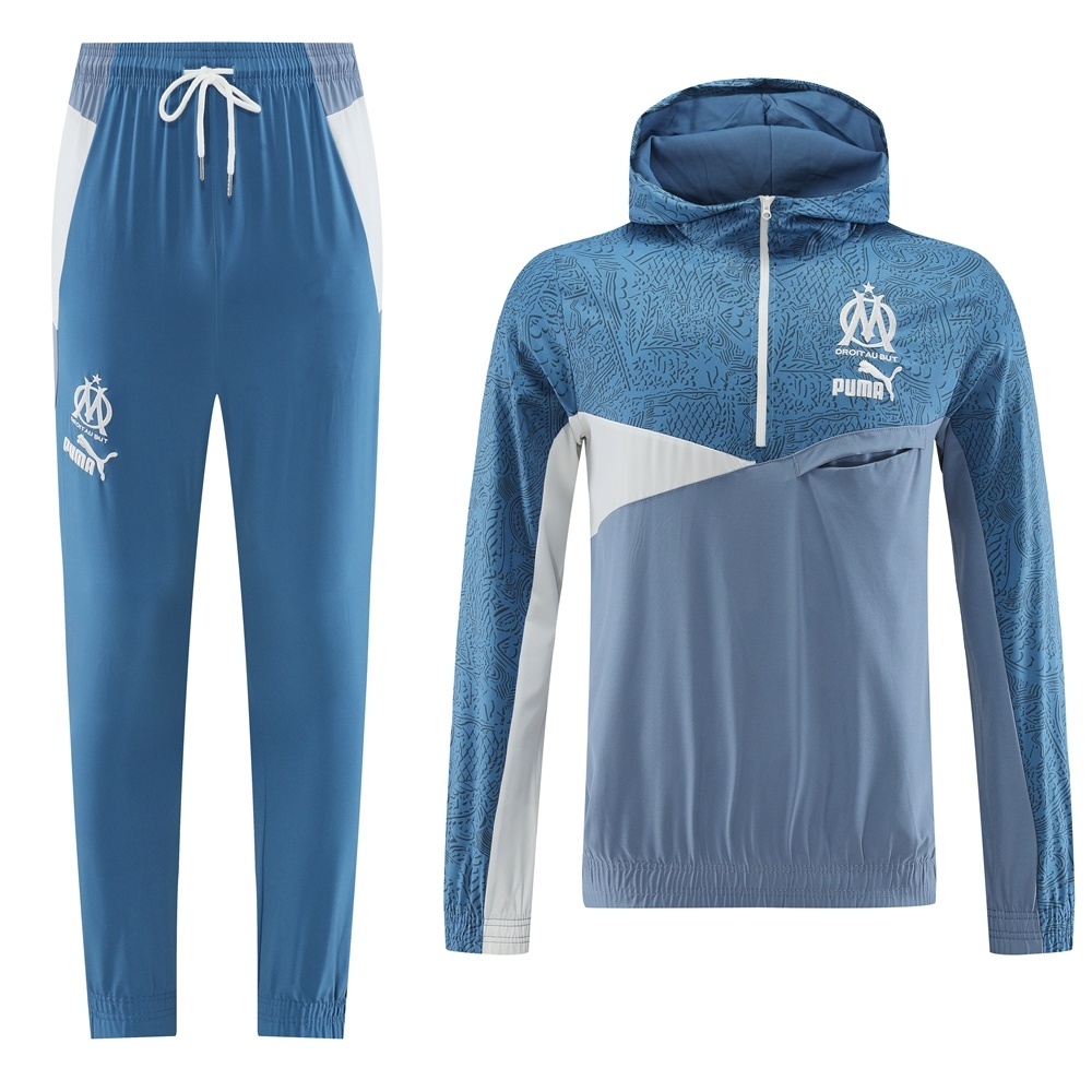 25/26 Olympique Marseille Half Zipper Jacket+Long Pants S-2XL